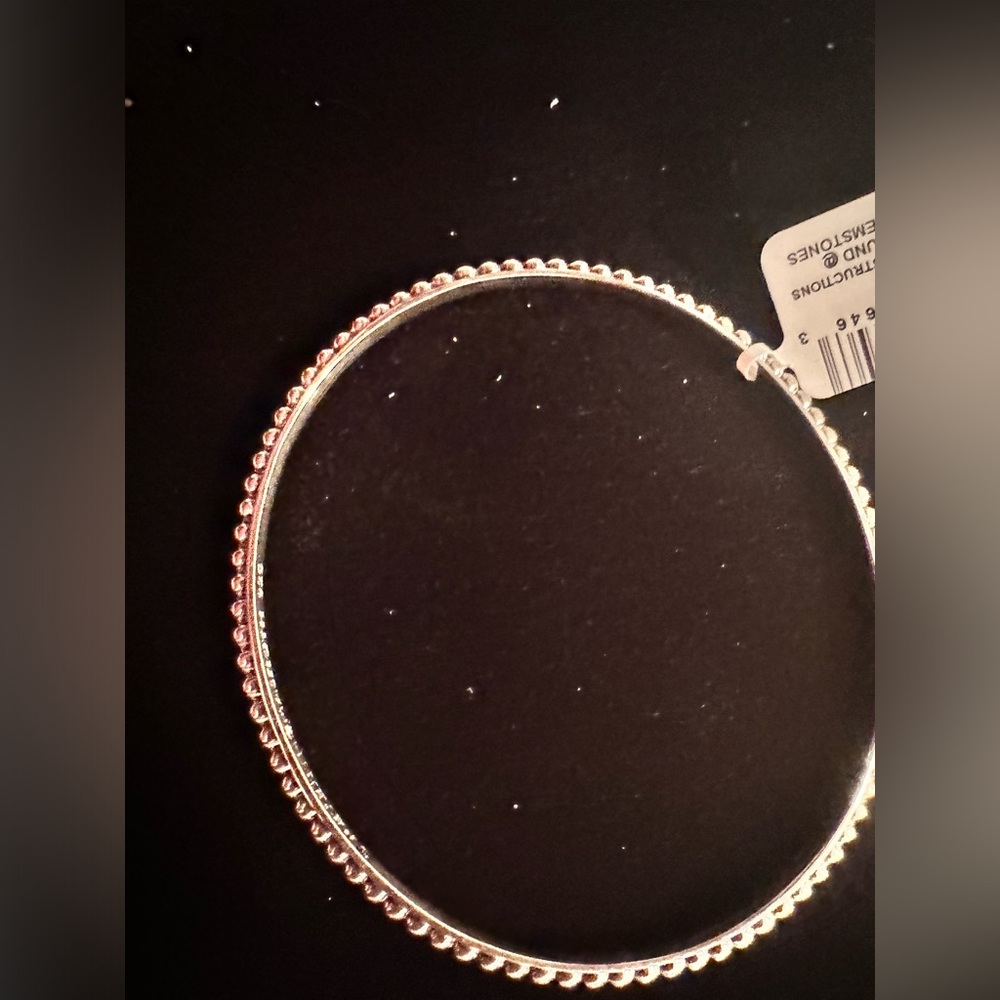 NWT Peter Thomas Roth Beaded Bangle Bracelet in Sterling Silver - Silver - Picture 9 of 10